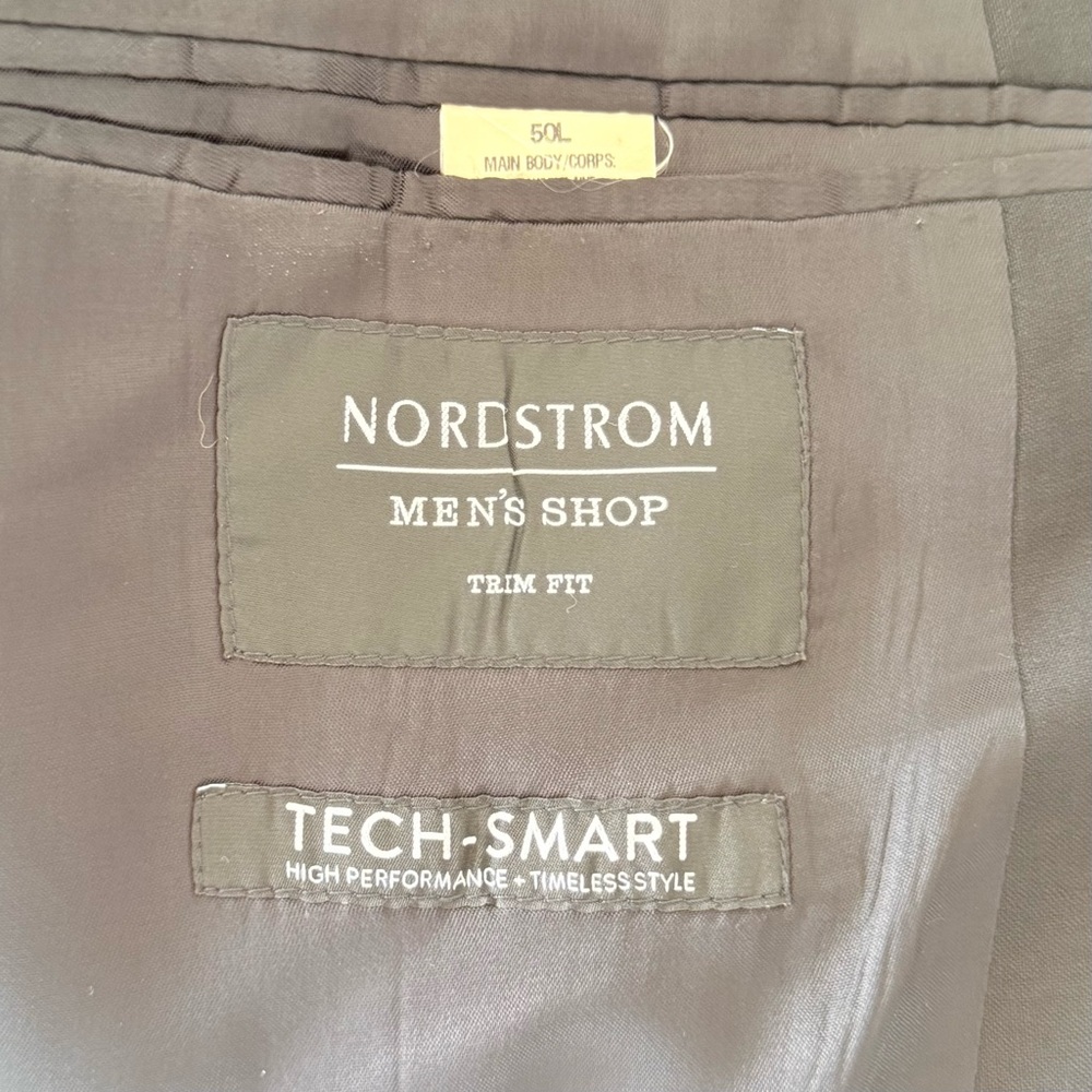 Nordstrom Tech Smart Men’s Black Suit, 50L - Picture 4 of 11